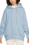 Nike Sportswear Phoenix Oversize Fleece Hoodie In Lt Armory Blue/sail