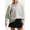 Nike Sportswear Phoenix Oversize Fleece Quarter Zip Top In Gray