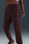 Nike Sportswear Phoenix High Waist Wide Leg Sweatpants In Burgundy