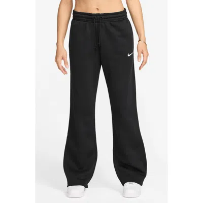Nike Sportswear Phoenix Straight Leg Fleece Sweatpants In Black