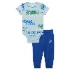 Nike Sportswear Playful Exploration Baby (0-9m) Printed Bodysuit And Pants Set In Blue