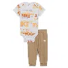 Nike Sportswear Playful Exploration Baby (0-9m) Printed Bodysuit And Pants Set In Brown