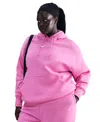 Nike Sportswear Plus Size Phoenix Fleece High-waist Oversized Sweatpants In Pink