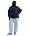 Nike Sportswear Plus Size Phoenix Fleece Oversized Pullover Hoodie In Blue