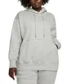 Nike Sportswear Plus Size Phoenix Fleece Oversized Pullover Hoodie In Gray