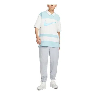 Nike Sportswear Polo Shirt 'white Blue' In Multi