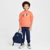 Nike Sportswear Powder Play Little Kids' Lightweight Fleece 2-piece Crew Set In Blue