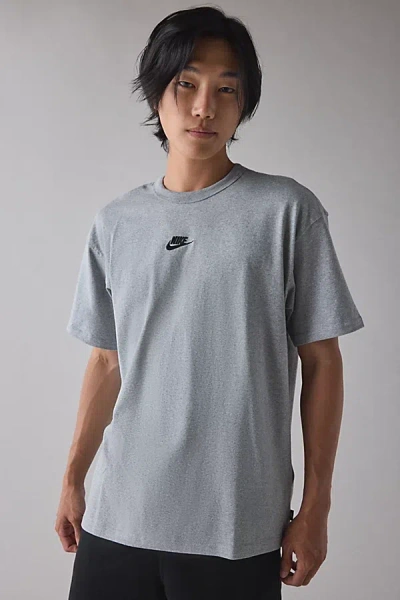 Nike Sportswear Premium Essential Logo Tee In Dark Grey, Men's At Urban Outfitters In Gray