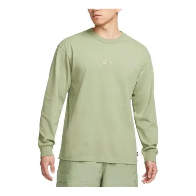 Nike Sportswear Premium Essentials Long Sleeve 'green' In Metallic