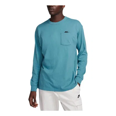 Nike Sportswear Premium Essentials Long-sleeve Pocket T-shirt 'blue'