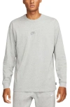 Nike Men's  Sportswear Premium Essentials Long-sleeve T-shirt In Dark Grey Heather