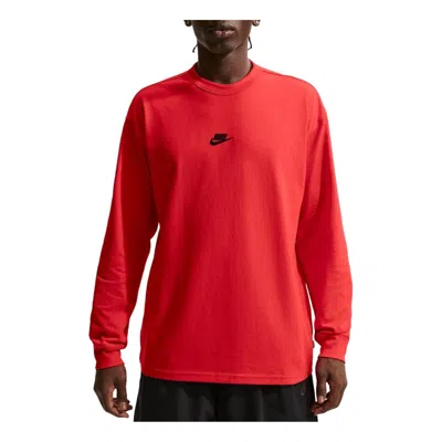 Nike Men's  Sportswear Premium Essentials Long-sleeve T-shirt In Red