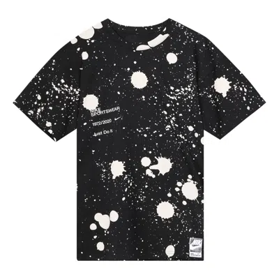 Nike Sportswear Printing Short Sleeve 'splash Black White'