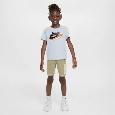 Nike Sportswear Reimagine Little Kids' French Terry Shorts Set In White