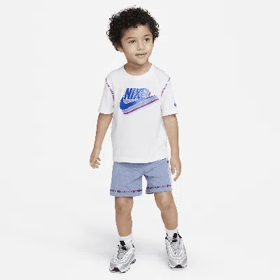 Nike Babies' Sportswear Reimagine Toddler French Terry Shorts Set In Blue