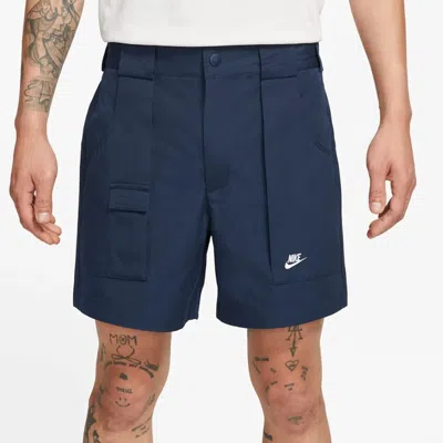 Nike Sportswear Reissue Woven Shorts Midnight Navy/sail Da0368-410 Men's In Blue