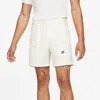 Nike Club Fleece French Terry Shorts In White