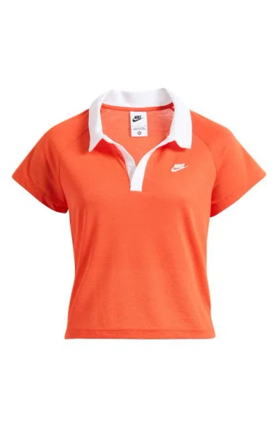 Nike Retro Polo Top In Orange