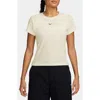 Nike Sportswear Rib Cotton Blend T-shirt In Neutral