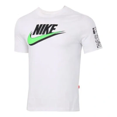 Nike Sportswear Round Neck Athleisure Casual Sports Short Sleeve White