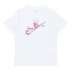 Nike Sportswear Shoe Printing Logo Sports Knit Short Sleeve White