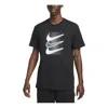 Nike Sportswear Short Sleeve T-shirt 'black' In Blue