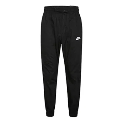 Nike Sportswear Solid Color Sports Woven Long Pants Black
