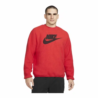 Nike Sportswear Stele Essentials+ Men's Fleece Crew In Red