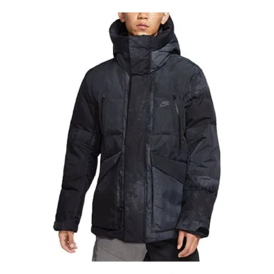Nike Sportswear Storm-fit City Series Protection Against Cold Stay Warm Multiple Pockets Hooded Down In Black