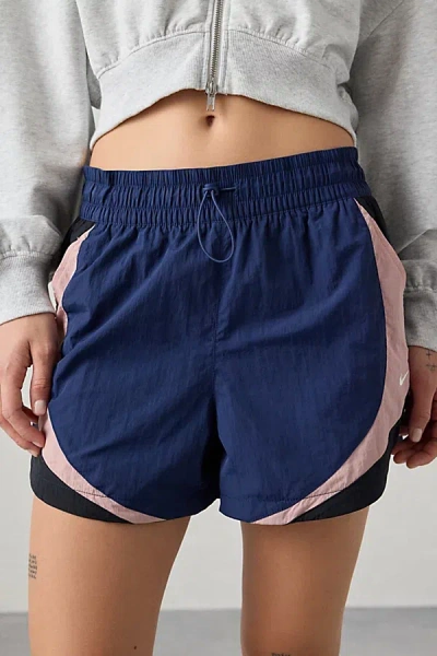 Nike Sportswear Street Mid-rise Loose 3" Track Short In Blue, Women's At Urban Outfitters