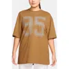 Nike Sportswear Street Oversize Cotton T-shirt In Metallic