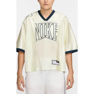 Nike Sportswear Street Oversize Short Sleeeve Graphic Jersey In White