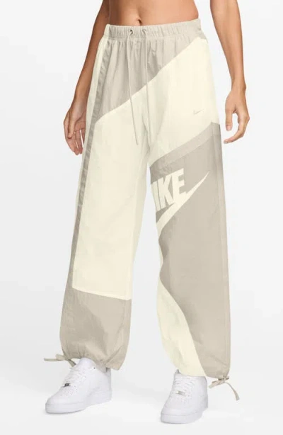 Nike Sportswear Street Parachute Pants In Sail/light Ore Wood Brown