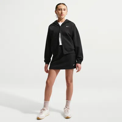 Nike Sportswear Studio Fleece Big Kids' (girls') French Terry Skirt In Black