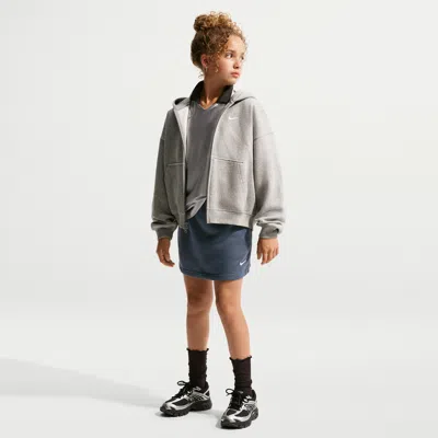 Nike Sportswear Studio Fleece Big Kids' (girls') French Terry Skirt In Blue