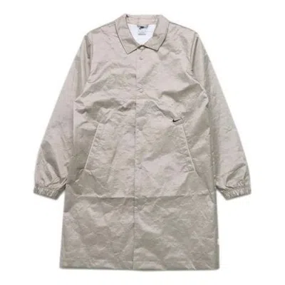 Nike Sportswear Style Essentials Long Jacket 'beige' In Neutral