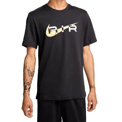 Nike Sportswear Swoosh Air Graphic T-shirt Black/gold Fn7704-070 Men's
