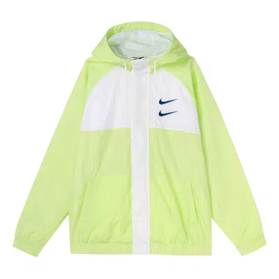 Nike Sportswear Swoosh Back Contrasting Colors Alphabet Logo Printing Hooded Jacket Green