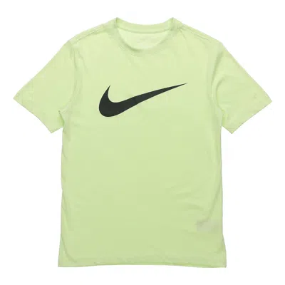 Nike Sportswear Swoosh Casual Sports Round Neck Short Sleeve Green Yellow Greenyellow