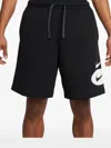 Nike Nylon Swim Shorts With Printed Logo In Black
