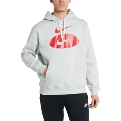 Nike Sportswear Swoosh League Fleece Pullover Hoodie 'light Grey Heather' In Gray