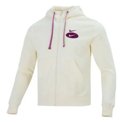 Nike Sportswear Swoosh League Logo Hoodie 'white Purple' In Neutral