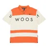 Nike Sportswear Swoosh Logo Printing Contrasting Colors Loose Polo Shirt Orange In Orange