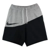 Nike Sportswear Swoosh Small Colorblock Sports Shorts Black Gray Blackgray