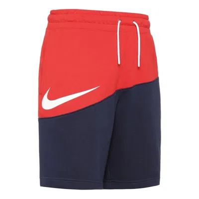 Nike Sportswear Swoosh Small Sports Shorts Blue Red