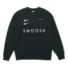 Nike Sportswear Swoosh Sweatshirt For Men Black In Green