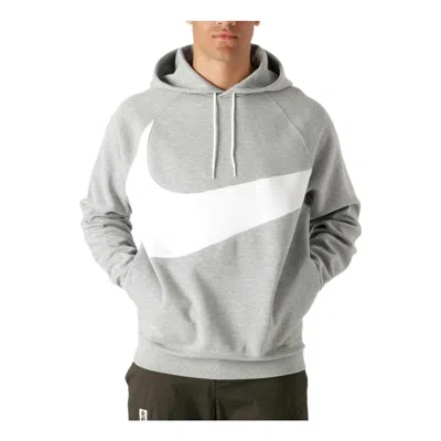 Nike Sportswear Swoosh Tech Fleece Pullover Hoodie 'dark Grey Heather' In Gray