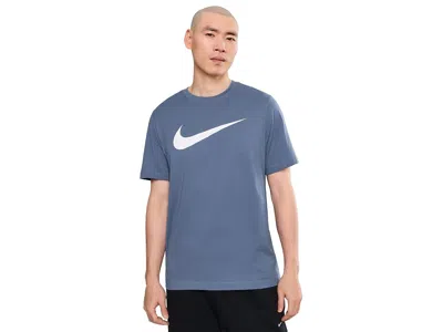 Nike Sportswear Swoosh T-shirt Men's Workout Diffused Blue: Md, Cotton