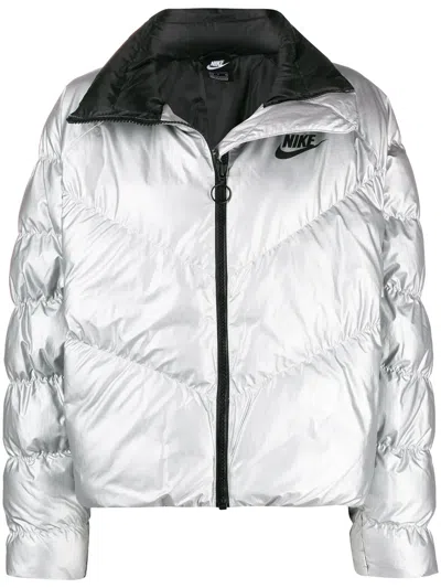 Nike Sportswear Synthetic Fill Shine "silver/black" Jacket