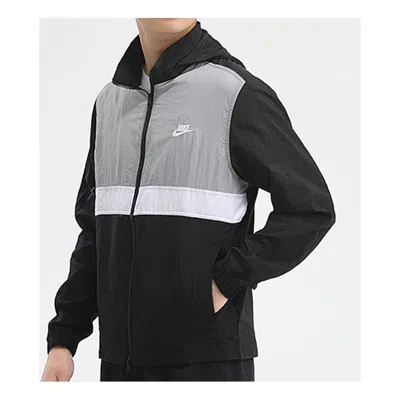 Nike Sportswear Tatting Jacket Coat Men White In Black